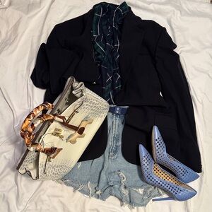 Reflections by Siegel Distressed Denim Shorts